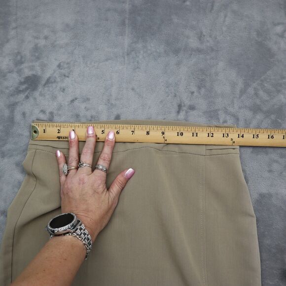 My Bajee Collection S Brown Plain Flat Front Back Zipper Slit Pencil Cut - Picture 3 of 14